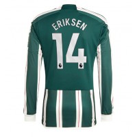 Manchester United Christian Eriksen #14 Bortatröja 2023-24 Långa ärmar
